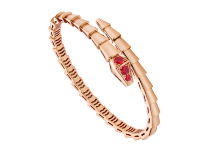 Serpenti Viper One-coil Bracelet Set with Pavé Diamonds