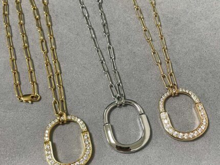Tiffany Lock Full Diamond Necklace Medium