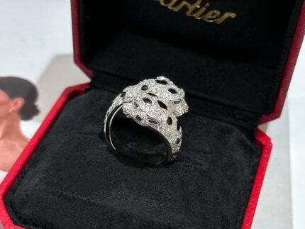 PANTHÈRE DE CARTIER Two Head Paved Ring
