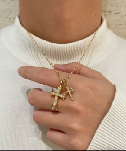 Chrome Hearts Double Cross Full Diamond Necklace photo review